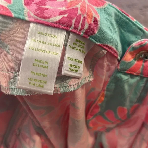 Lilly Pulitzer Straight Leg Pants Size 6 Excellent Condition - Picture 10 of 10